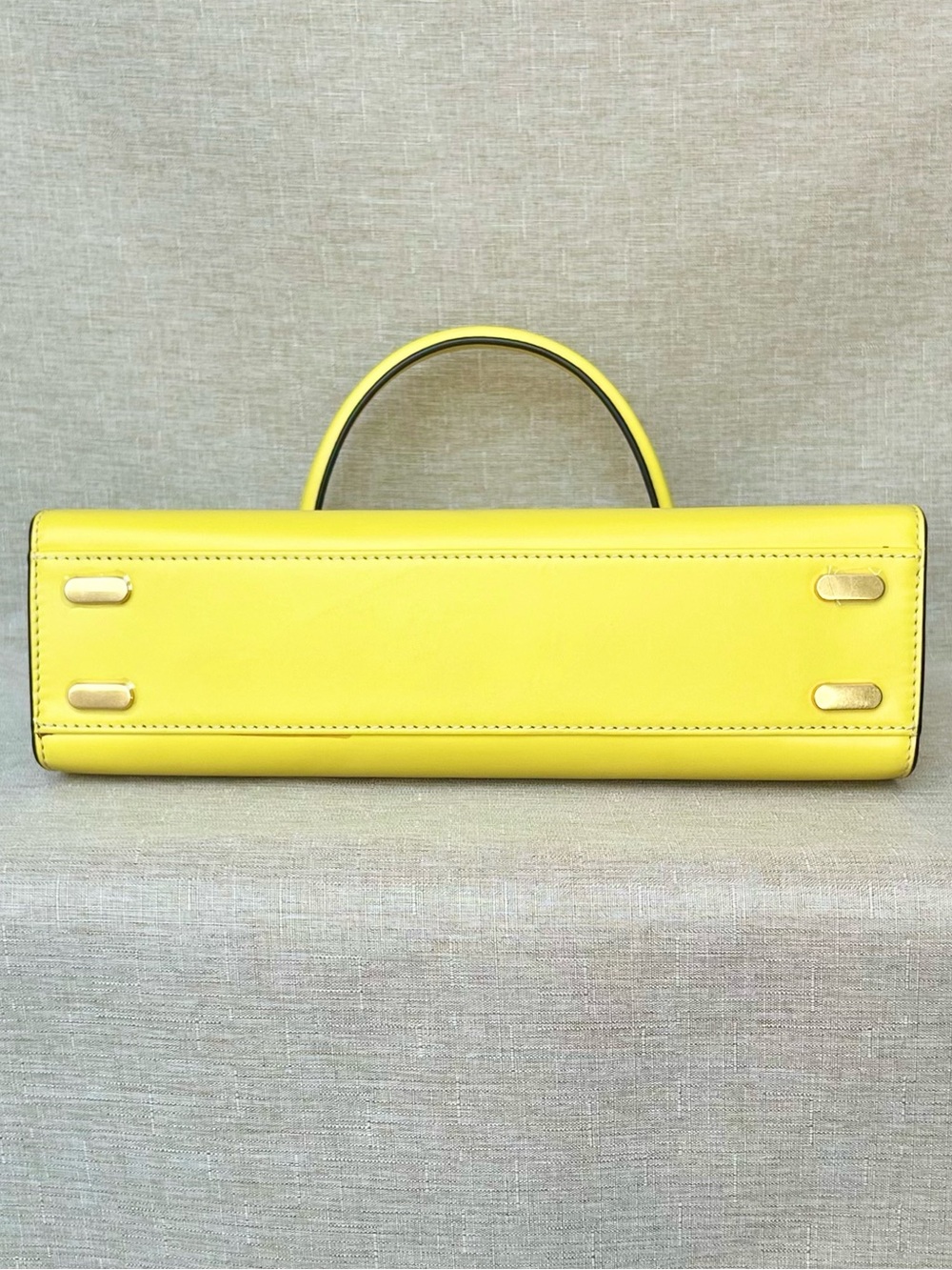 Tory Burch Lee Radziwill Electric Yellow Leather Satchel - Picture 7 of 16